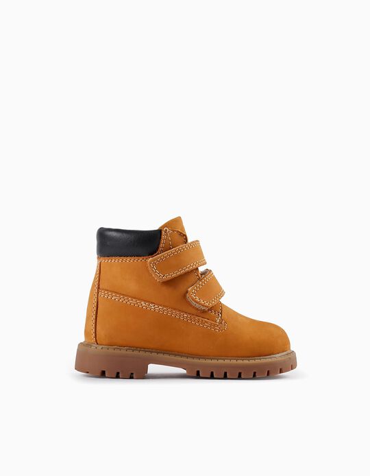 Leather Boots for Baby Boys, Camel