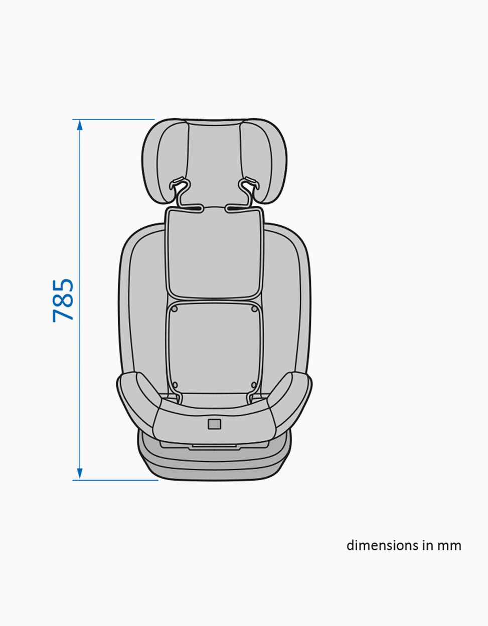 Car Seat I-Size Bebe Confort EverFix, Grey Mist