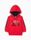 Hooded Sweatshirt for Baby Boys, 'Cars', Red