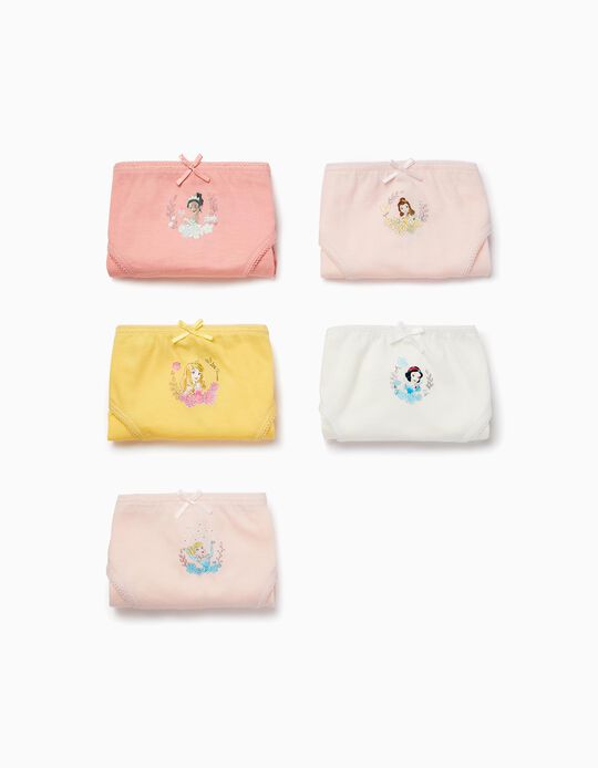 Pack 5 Braguitas de Algodón para Niña 'Princesas Disney', Multicolor