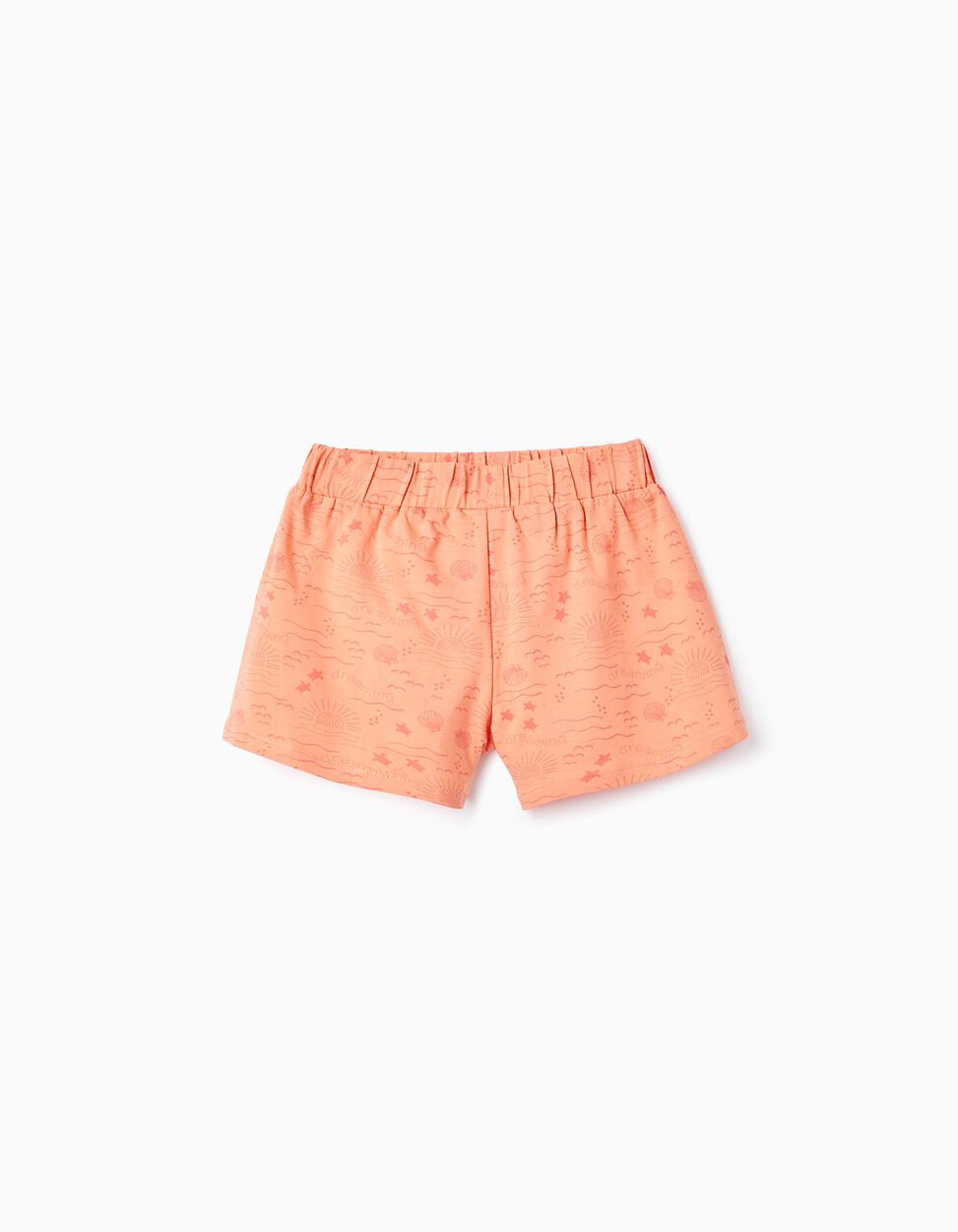 Buy Online 2 Cotton Shorts for Girls 'Dreaming', Coral/Grey