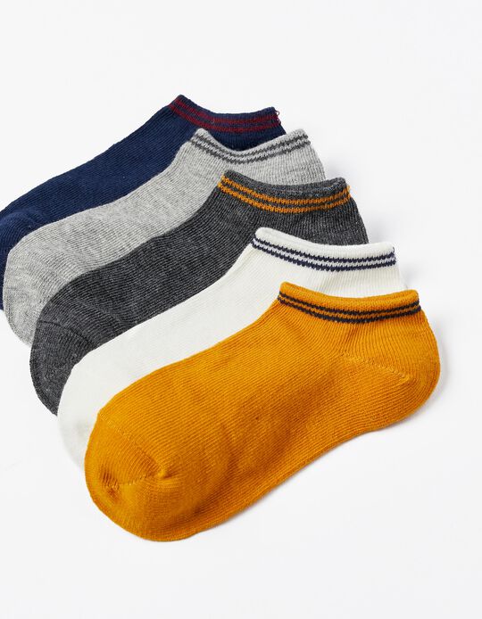 Pack 5 Pairs of Socks for Boys, Multicoloured