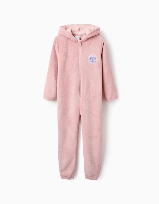 Comprar Online Macacão Felpudo com Capuz para Menina 'Stitch & Angel', Rosa