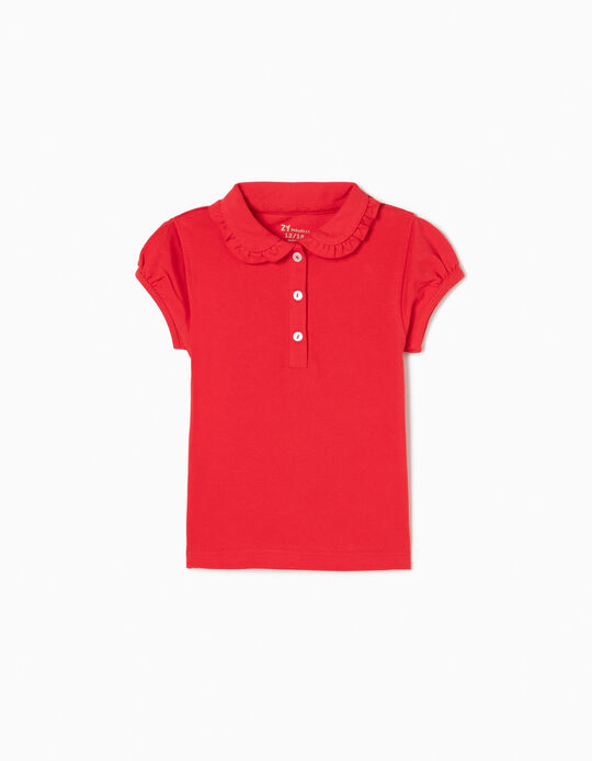 Polo Shirt for Baby Girls, Red