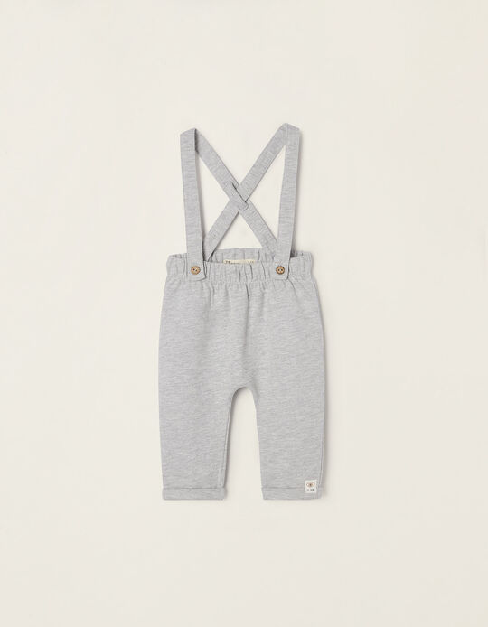 Trousers with Removable Braces for Newborn Babies 'Koala', Grey