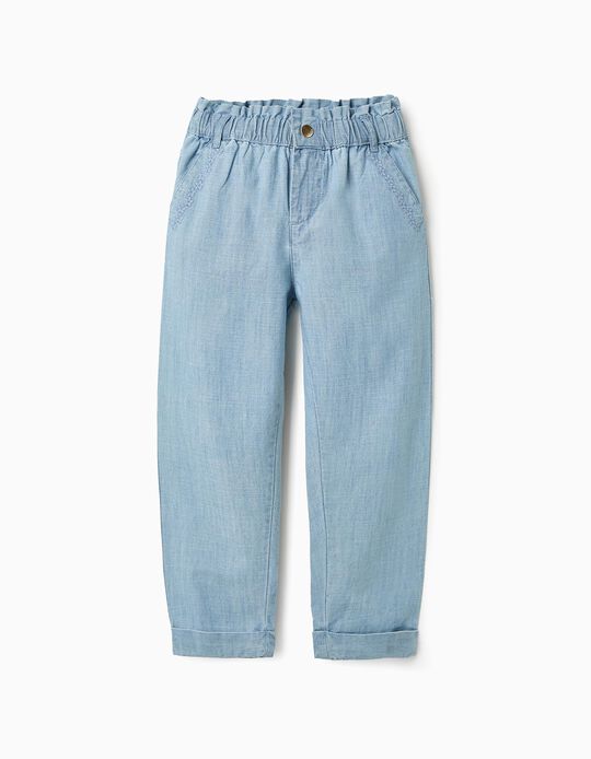 Acheter en ligne Jean avec Broderies pour Fille, Bleu