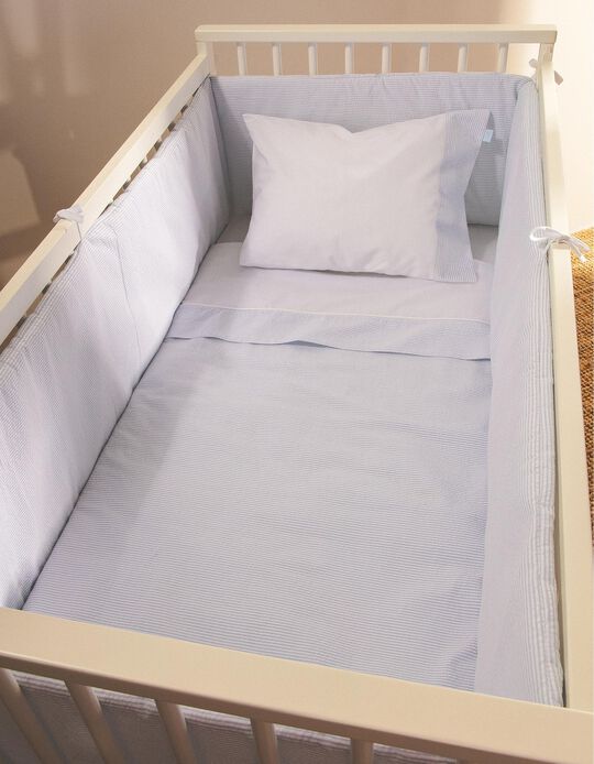 Buy Online Bed Bumper Essential Blue Zy Baby