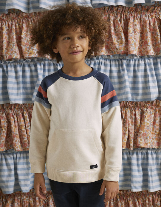 Buy Online Cotton Sweatshirt for Boys 'B&S', White