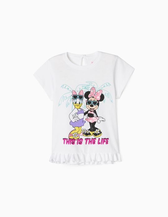 Camiseta para Bebé Niña 'Minnie & Daisy', Blanca
