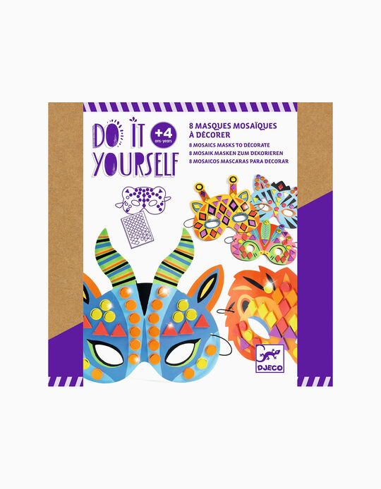 Set of 8 Masks to Decorate Djeco 4Y+