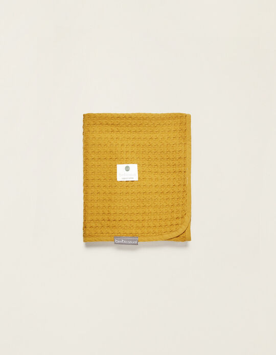 Blanket with Crochet Effect 95X75Cm Mustard Bimbicasual