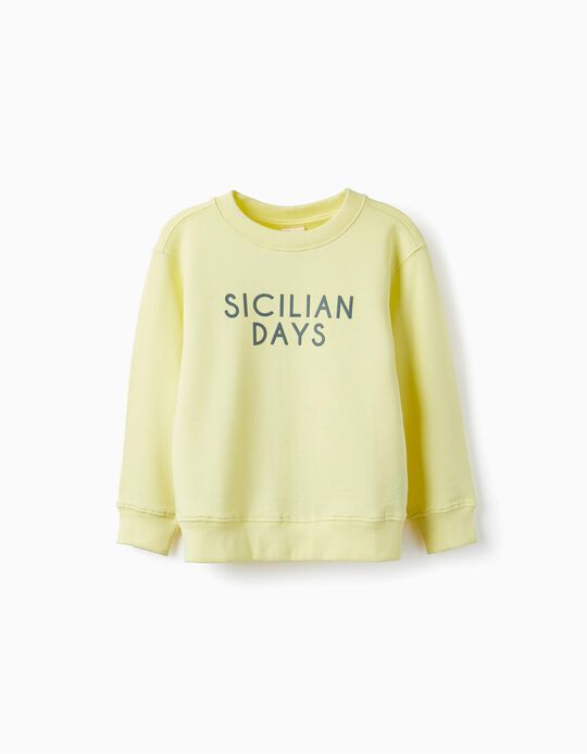 Buy Online Cotton Sweatshirt for Boys 'Sicilian Days', Yellow