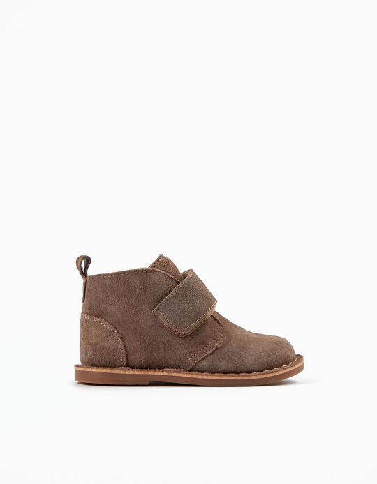 Suede Boots for Baby Boys, Brown
