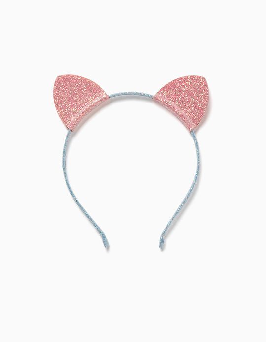 Alice Band with Ears for Babies and Girls, Pink/Blue