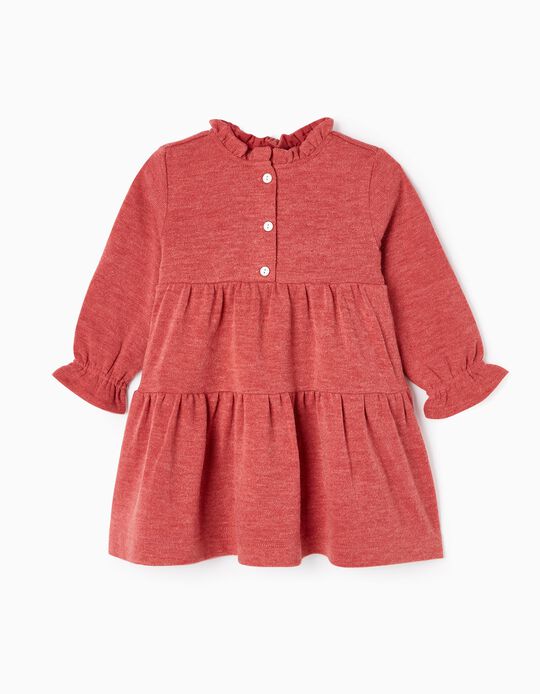 Ruffled Dress for Baby Girls, Red