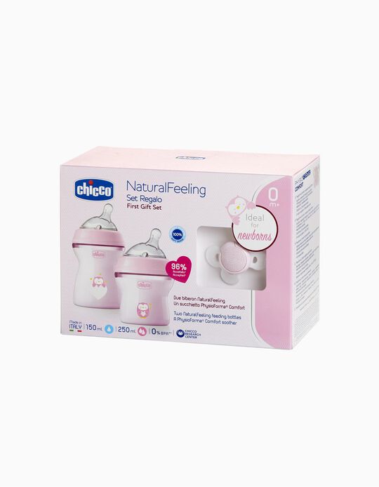 Gift Set Natural Feeling 0M+ Chicco Pink