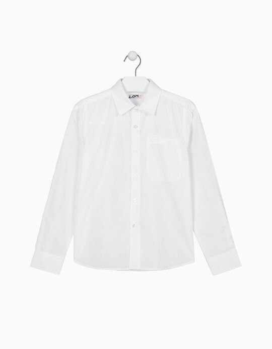 Camisa de Manga Comprida para Menino, Branco
