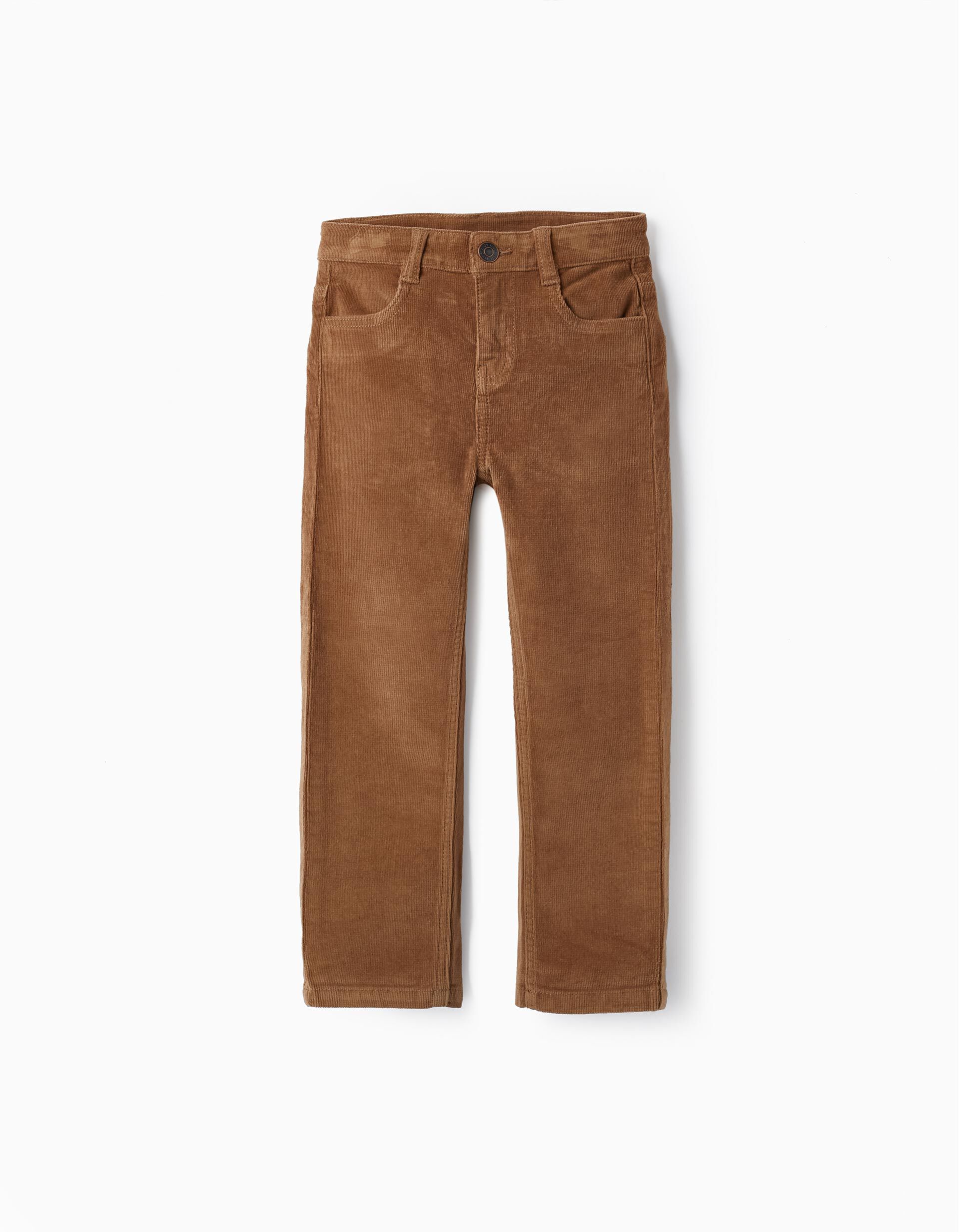 Buy Tommy Hilfiger Kids Boys Brown Mid Rise Solid Corduroy Trousers   NNNOWcom