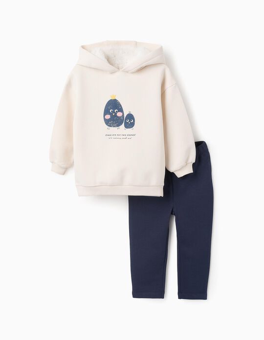 Comprar Online Sweat+ Leggings para Bebé Menina 'Mummy and Me', Bege/Azul