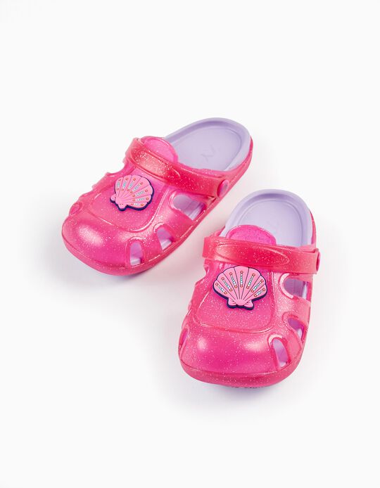 Clogs Sandals for Girls 'Shell- Delicious', Pink/Purple