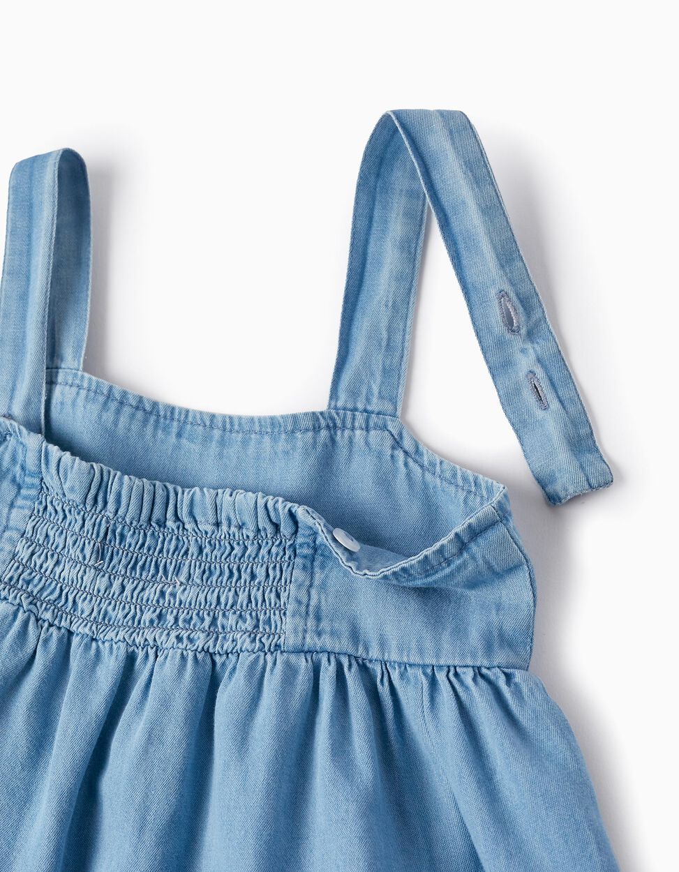 Comprar Online Vestido Vaquero con Tirantes para Bebé Niña, Azul
