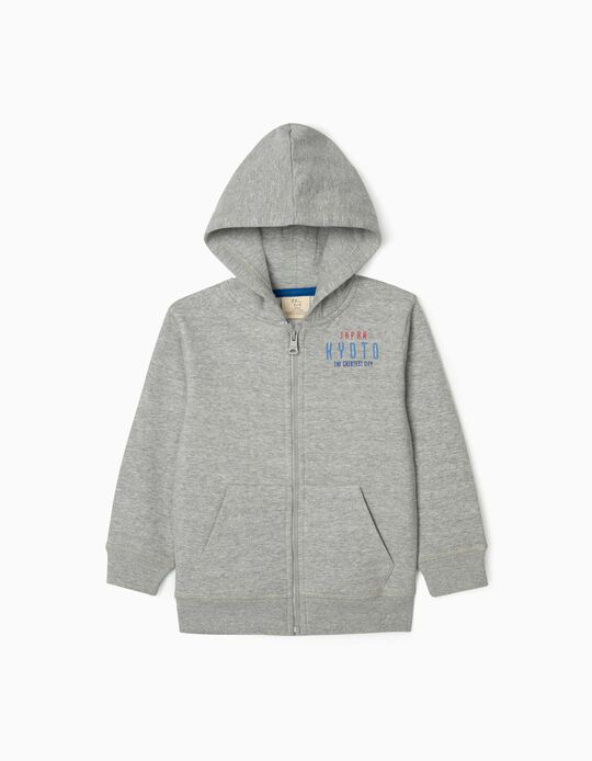 Hooded Jacket for Boys 'Kyoto', Grey