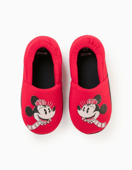 Christmas Slippers for Girls 'Minnie', Red