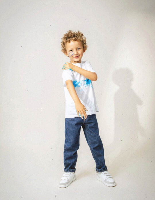 Pantalón Vaquero para Niño 'Straight Fit', Azul Oscuro
