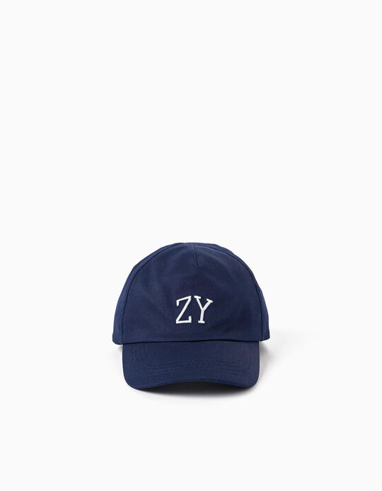 Cotton Cap for Boys 'ZY', Dark Blue