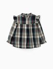 Plaid Blouse for Baby Girls 'B & S', Multicoloured