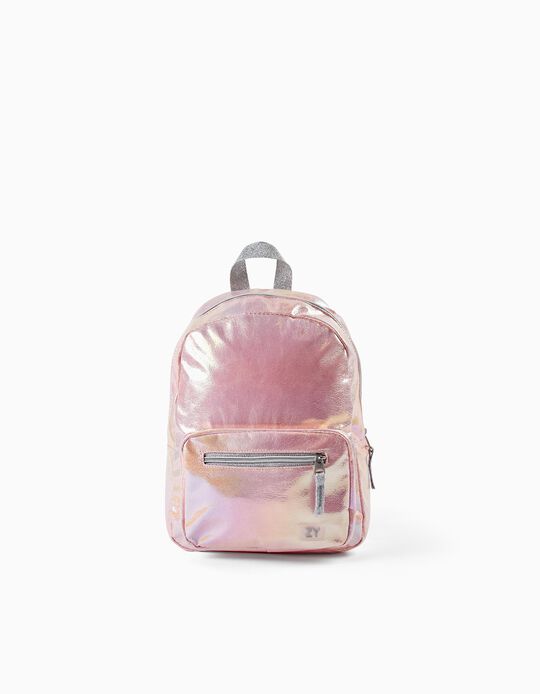 Backpack for Baby and Girls, Pink/Iridescent