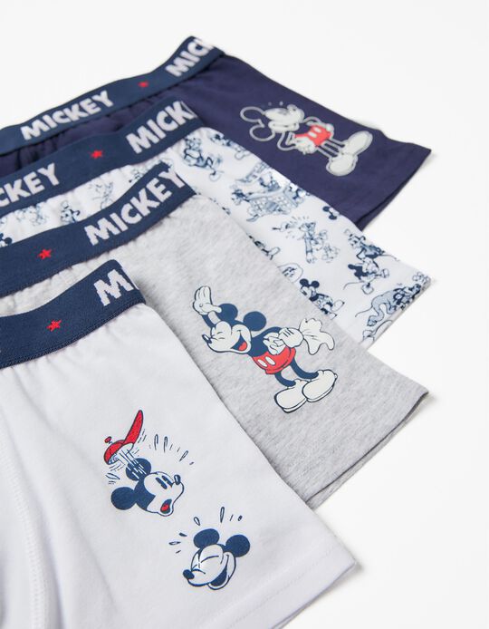 Pack 4 Boxers de Algodão para Menino 'Mickey BD', Multicolor