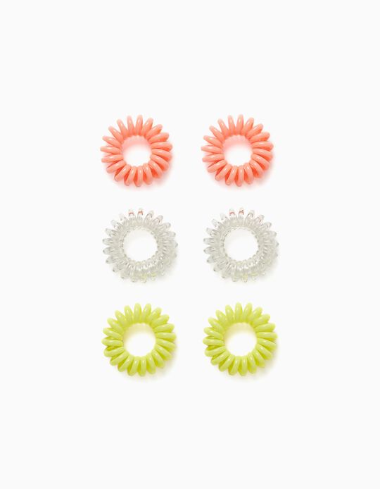 Buy Online 6 Spiral Hair Bobbles for Babies and Girls, Multicoloured