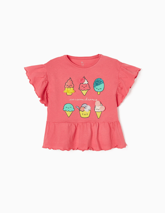T-Shirt for Girls 'Ice Cream Dreams', Pink