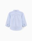 Comprar Online Camisa de Algodão às Riscas para Bebé Menino, Branco/Azul