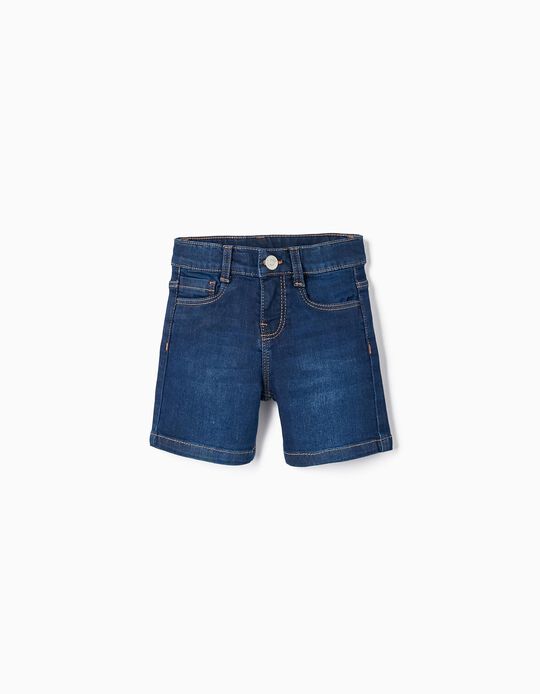 Denim Shorts for Baby Boys, Dark Blue