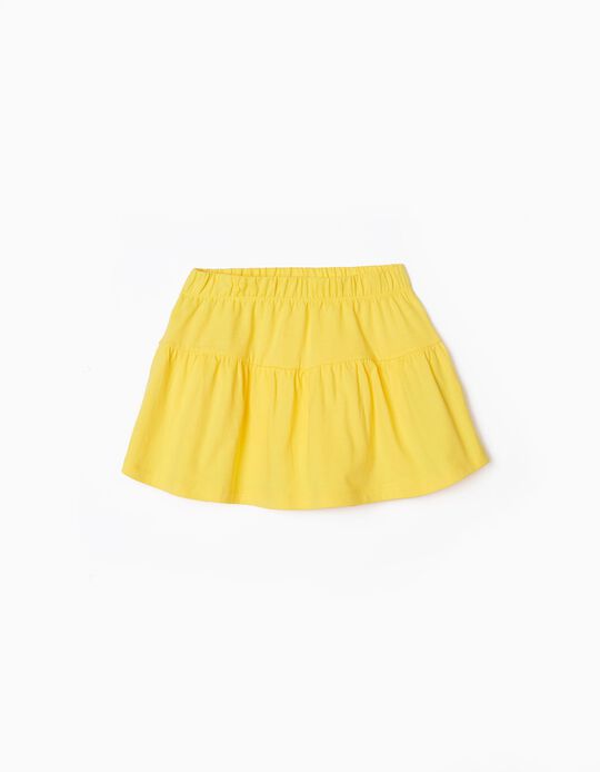 Falda de Punto para Niña, Amarilla