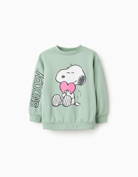 Comprar Online Sweat de Algodão para Menina 'Snoopy', Verde