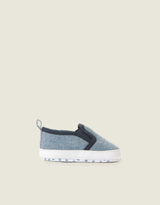Slip-On Trainers for Newborn for Baby Boys, Blue 