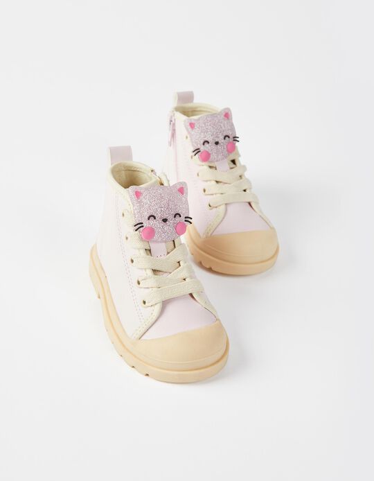 Boots for Baby Girls 'Kitty', Pink/Beige