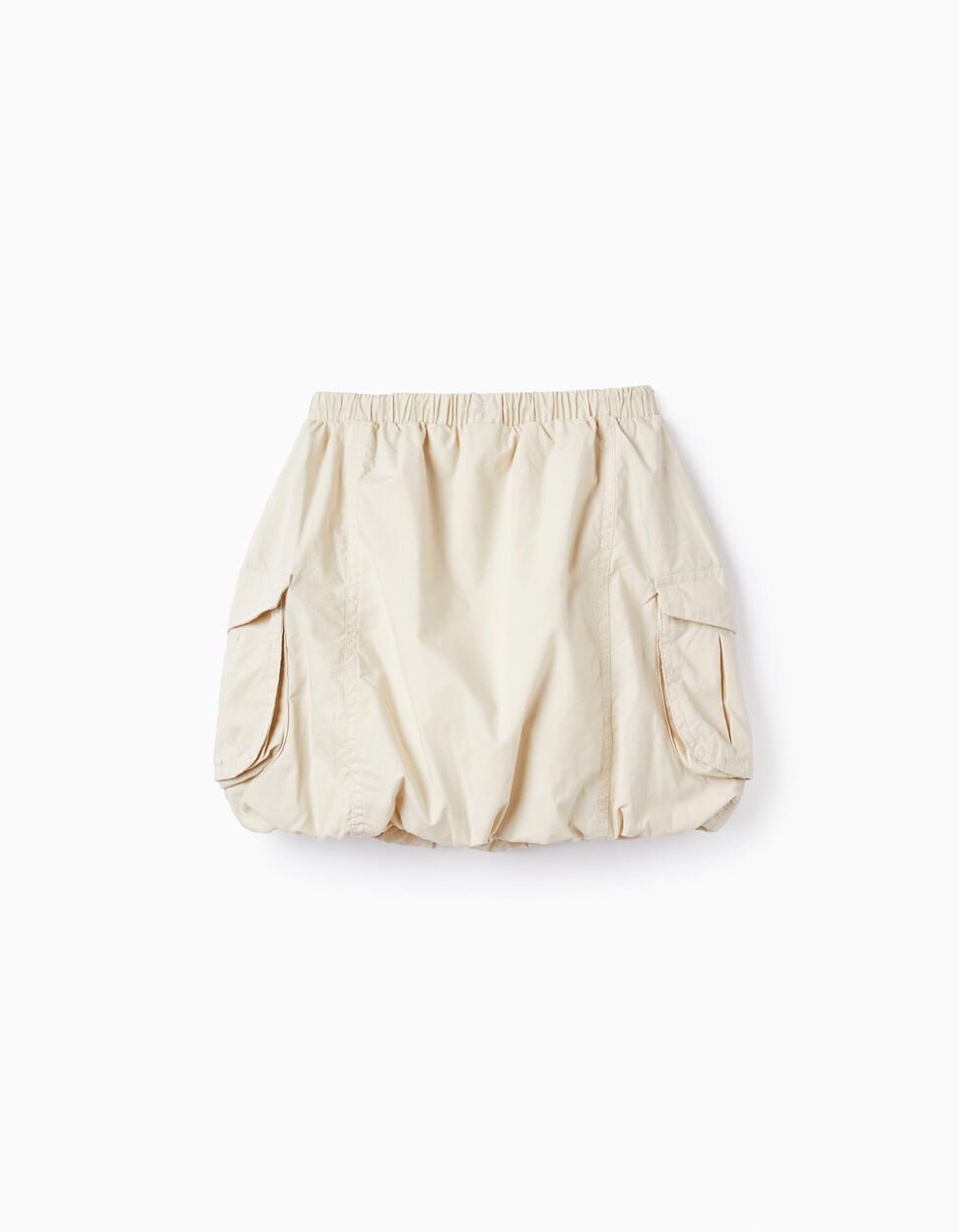 Buy Online Cargo Skirt with Cotton Lining for Girls, Beige