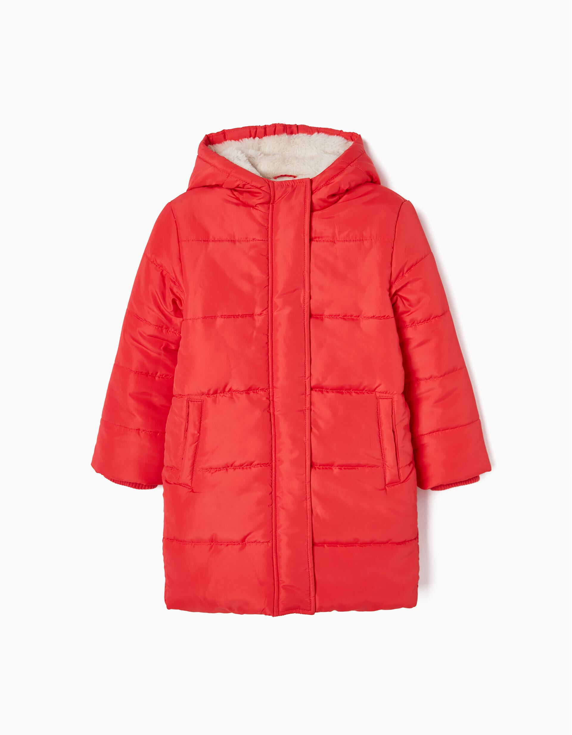 Girls Puffa Coat Jacket Quilted Hooded School Clothing with Faux Fur Hood Age of 5-14 MILEEO Girls Coat 