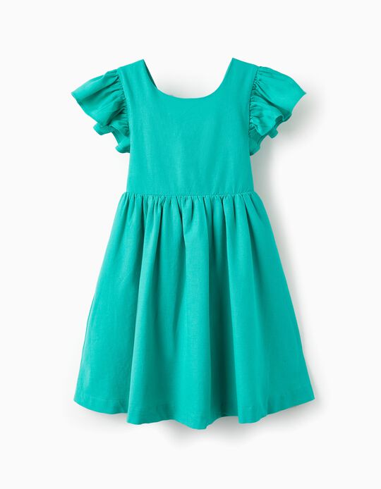 Cotton Dress for Girls 'Special Days', Green