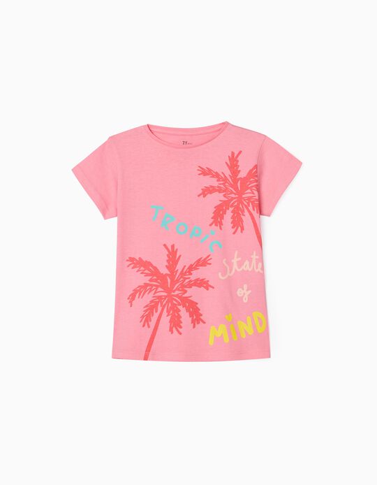 T-Shirt Fille 'Tropic', Rose