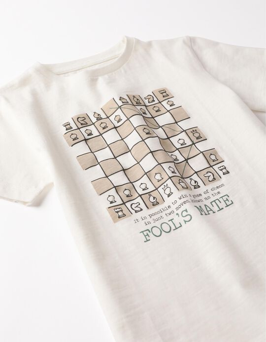 T-Shirt for Boys 'Fool's Mate', White