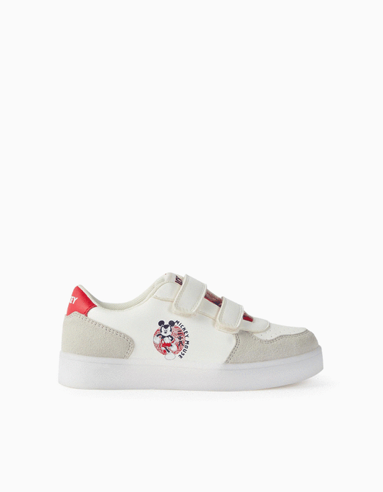 Light-Up Trainers for Boys 'Mickey', White/Red