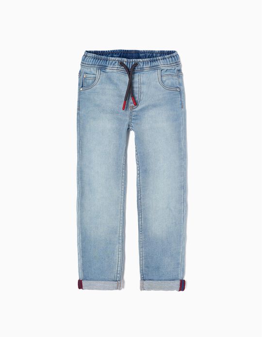 Cotton Sporty Jeans for Boys 'Slim Fit', Light Blue