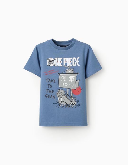 Comprar Online T-shirt de Algodão para Menino 'One Piece', Azul