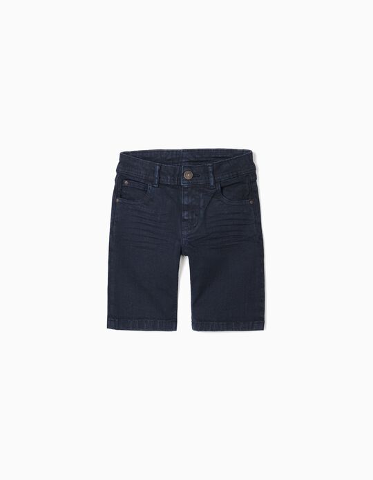 Twill Shorts for Boys, Dark Blue