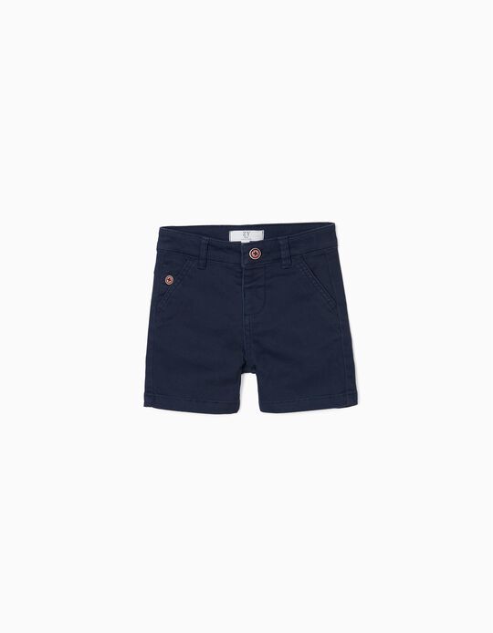 Chino Shorts for Baby Boys, Dark Blue